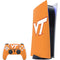 Virginia Tech University Orange PlayStation PS5 Skins